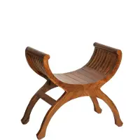 Macabane API - Tabouret / Yuyu 1 place bois Teck marron