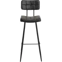 Macabane TOM - Lot de 2 tabourets de bar James noir hauteur d'assise 80cm TOM