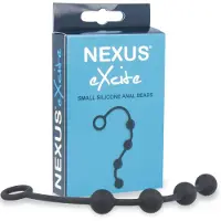 Nexus Excite - plug anal perles - silicone noir petit