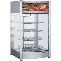 CombiSteel Vitrine chauffante d'une capacité de 97 litres - rotative, Ø 355 mm, 30/90 °C, éclairage LED