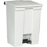 Rubbermaid Poubelle à pédale classique 68,1 L Blanc