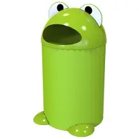 V-Part Poubelle Buddy Grenouille 75 L vert adorable poubelle en forme de grenouille