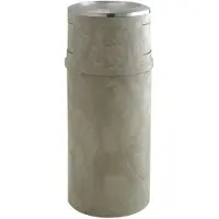 Rubbermaid Poubelle, ignifugée, avec cendrier, Poubelle, Beige