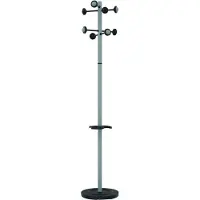 Unilux Standing Coat Compueil Metal 8 Hangers With Umbrella Stand And Drip Tray Gray Rotating Head Gris Enfants