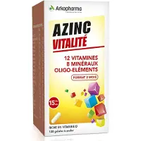 Arkopharma Azinc Vitality Vitamines C et E, Zinc Adulte 120 capsules