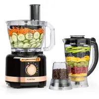 Klarstein Robot de cuisine - Mixeur multifonction - Luca blender - Mixeur rouge - 1000 W - Fonction d'auto-nettoyage - Rouge