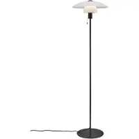 Nordlux Verona Lampadaire Lampe de lecture Ø 40 cm Blanc opalin / Noir