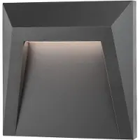 Nova Luce Applique murale carrée Luton 12,5 cm gris