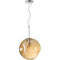 Nova Luce Mayan Lampe à suspendre Ø 30cm sphère, verre champagne