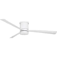 Nova Luce Silky - ventilateur de plafond avec lumière et télécommande - Ø 132 x 25 cm - 18W LED inclus - blanc mat