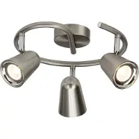 Brilliant Lampe Nifty LED Spirale 3flg fer | 3x 4W LED intégrées (SMD), (350lm, 3000K) | Têtes orientables