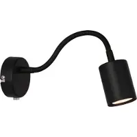 Nordlux Explore Lampe de lecture LED sur col de cygne, Variante : Ø 55 x 350 mm, GU10, 7 W, noir