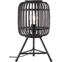 Brilliant Lampe de table Woodrow Trépied bois noir