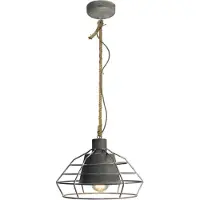 Brilliant Pendelleuchte Walter Grau rund Ø30cm max. 60W E27 ohne Leuchtmittel kürzbar