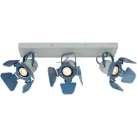 Lucide PICTO plafonnier chambre d'enfant 3x GU10 ampoules bleu spot de plafond