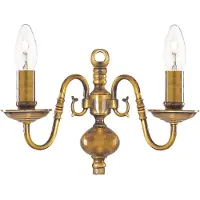 Searchlight Flemish - applique murale - 30 x 20 cm - laiton antique