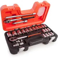 Bahco S240 - Jeu De Douilles 6 Pans 1/2'' Métrique Et Cliquet