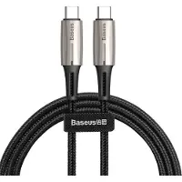 Baseus Goutte d'eau Câble nylon résistant USB-C PD2.0 60W 20V 3A QC3.0 1M Noir (CATSD-J01)