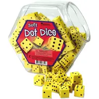 Learning Resources Baril De 200 Dés Mousse 2x2cm Points