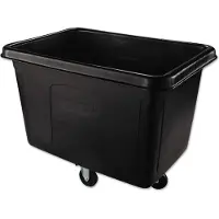 Rubbermaid Bac de transport Cube Truck, 0,39 m³, jusqu'à 227 kg, avec roulettes, noir