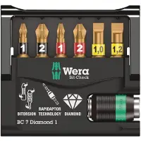 Wera Bit-Check 7 Diamond 1 SB (Fente de vis)