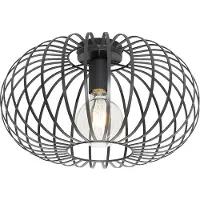 QAZQA Plafonnier design noir 39 cm - Johanna