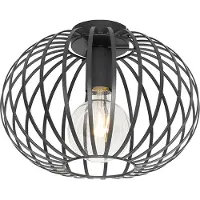 QAZQA Plafonnier design noir 30 cm - Johanna