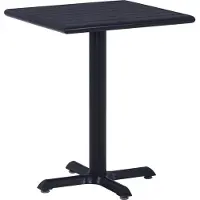 vidaXL Table de jardin noire 60x60x75 cm