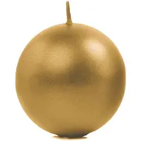 Party Deco Bougie sphérique or - 8cm (6pcs) (6 pcs)