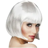 Boland Traciks perruque coupe cheveux carré frange blanc femme - 85887