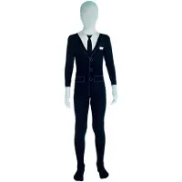 Morphsuits Costume Morphsuit Slender Man pour enfants - taille L 4'6-5' (137cm-152cm) (KPSML)