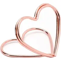 Party Deco Carte de table support coeur 2.5 cm, 10 pièces, or rose (10 pcs)