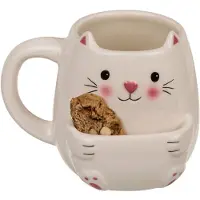 Out of the blue Tasse Chat avec Poche Porte-Biscuit