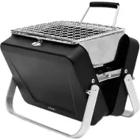 Mikamax Petit gril touristique pliant portable dans une mallette de transport