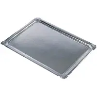 Papstar 10 PLATS DE SERVICE CARTON 34X45CM ARGENT
