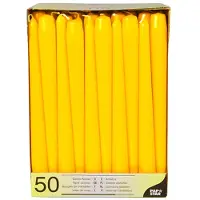 Papstar 17970 bougie en cire Rond Jaune 50 pièce(s)