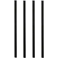 Papstar Paille à cocktail noire 7mm, Pailles, Noir