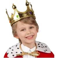 Boland Couronne De Roi Or Pierres Colorées Enfant