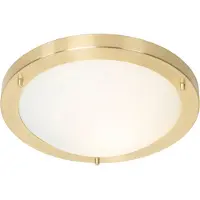QAZQA Plafonnier moderne doré 31 cm IP44 - Yuma