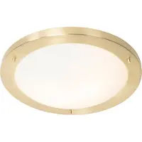 QAZQA Plafonnier moderne doré 41 cm IP44 - Yuma