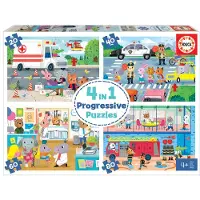Educa Puzzle 20-40-60-80 pièces Heroes to the Rescue 18903