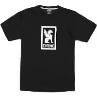 Chrome Vertical Border Logo Short Sleeve T-shirt Noir S Homme