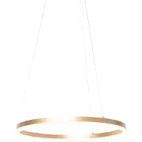 QAZQA Suspension design dorée 60 cm avec LED intégrée à 3 niveaux de luminosité - Anello