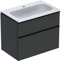 Geberit iCon Set lavabo pour meubles avec meuble sous-lavabo, 2 tiroirs, 75x63x48 cm, 502336, 502.336.JK.1