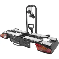 Menabo Porte-Vélos Sur Attelage / Plateforme 2 Vélos Pliable Et Rabattable - Antares 2 - Compatible Vélos Électriques