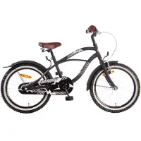 Volare Vélo enfant Black Cruiser - Garçons - 18 pouces - Noir - 95 % assemblé