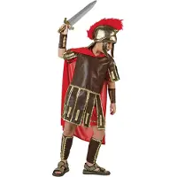 Atosa Roman Child Child Soldier Costume Rouge 5-6 Years Enfants