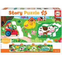 Educa Puzzle Panoramique 26 pièces Story Puzzle Ferme 18900