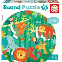 Educa Puzzle rond 28 pièces The Jungle 18906