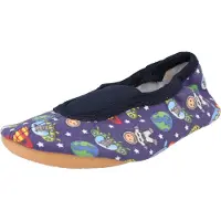 Beck Pantoufle 'Space' bleu foncé / jaune / gris / vert / rouge